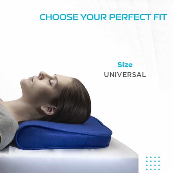 Vissco Deluxe Cervical Pillow - Neck Pillow To Maintain Correct Posture Of The Neck & Spine (Blue)