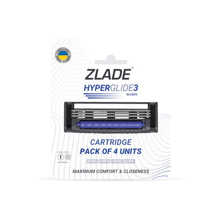 Zlade Hyperglide3 Cartridges (New And Improved) Pack Of 4
