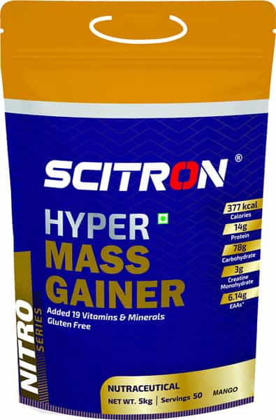 Scitron Nitro Series Hyper Mass Gainer - 5Kg (Mango)