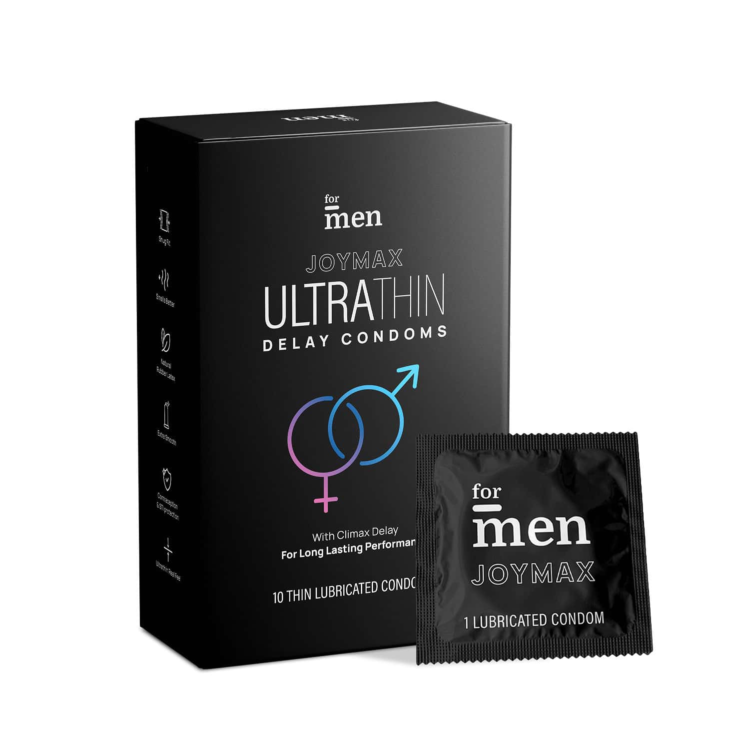 Formen Joymax Ultra Thin Pre-lubricated Delay Condoms Box Of 10 Condoms