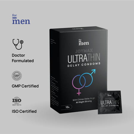 Formen Joymax Ultra Thin Pre-Lubricated Delay Condoms Box Of 10 Condoms