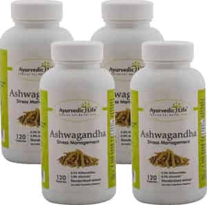 Ayurvedic Life Ashwagandha 120 Capsules - Pack Of 4