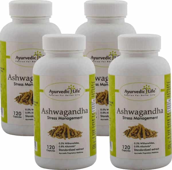 Ayurvedic Life Ashwagandha 120 Capsules - Pack Of 4