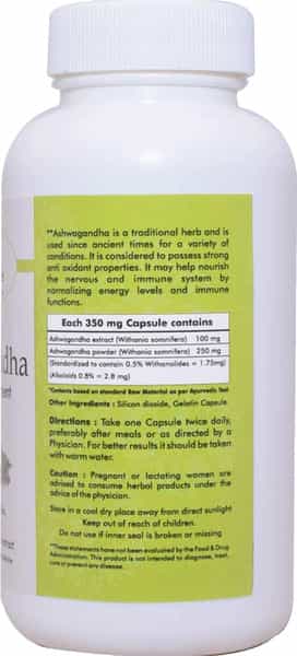 Ayurvedic Life Ashwagandha 120 Capsules - Pack Of 4