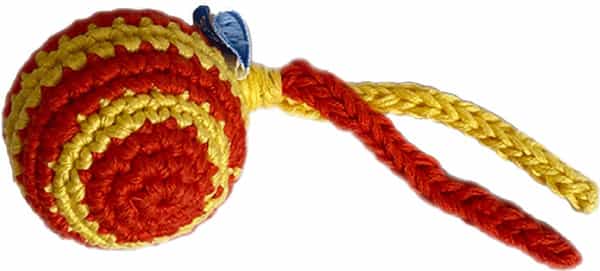 Captain Zack Crochet Stripped Ball Small Dog Toy