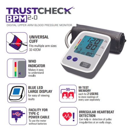 Arkray Trustcheck Bpm 2-0 Digital Upper Arm Bp Monitor