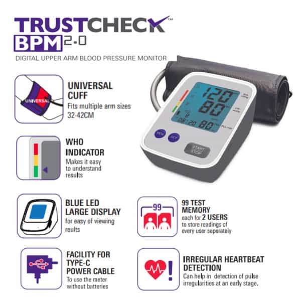 Arkray Trustcheck Bpm 2-0 Digital Upper Arm Bp Monitor