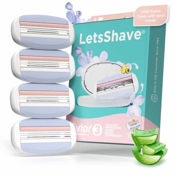 Letsshave Evior 3 Sensitive Blade Refills/Cartridges-Pack Of 4