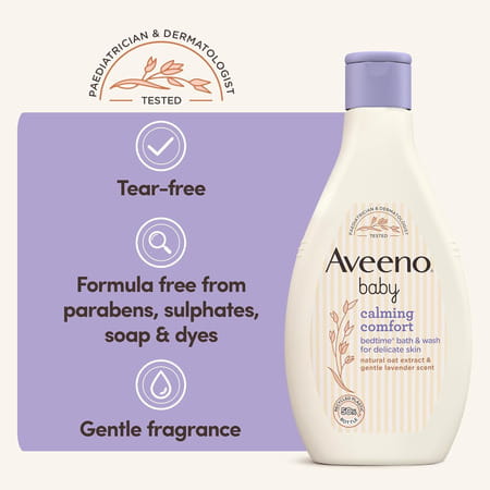 Aveeno Baby Calming Comfort Bedtime Bath & Wash 250 Ml