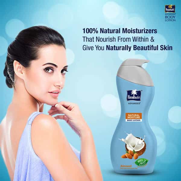 Parachute Advansed Natural Moisture Body Lotion With Almond Nourished & Hydrated Skin 250 Ml 