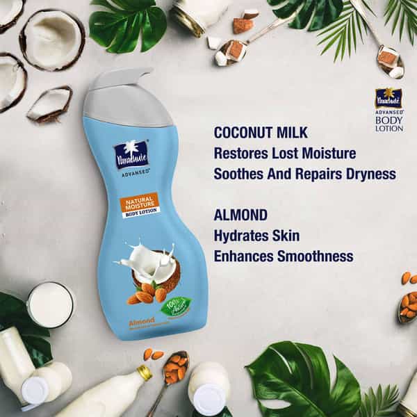 Parachute Advansed Natural Moisture Body Lotion With Almond Nourished & Hydrated Skin 250 Ml 