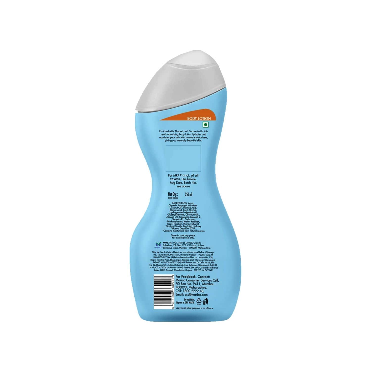 Buy Parachute Advansed Natural Moisture Body Lotion,With Almond,Nourished & Hydrated Skin 250