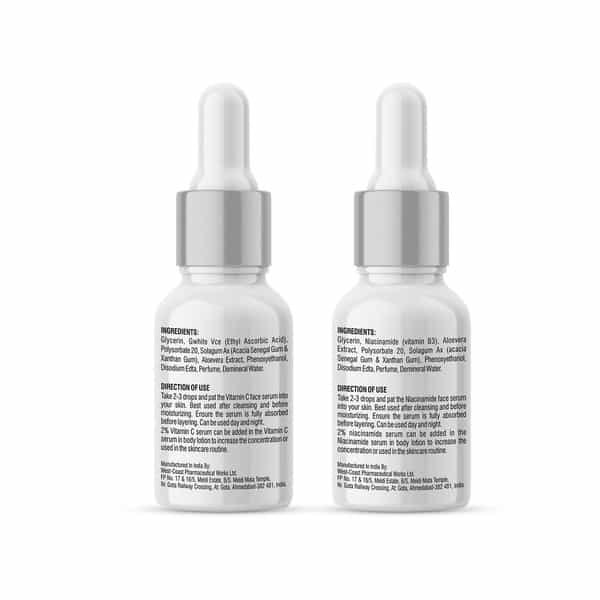 Cgg Cosmetics Am / Pm Anti-Aging Booster Combo - 2% Vitamin C & 2% Niacinamide Face Serum