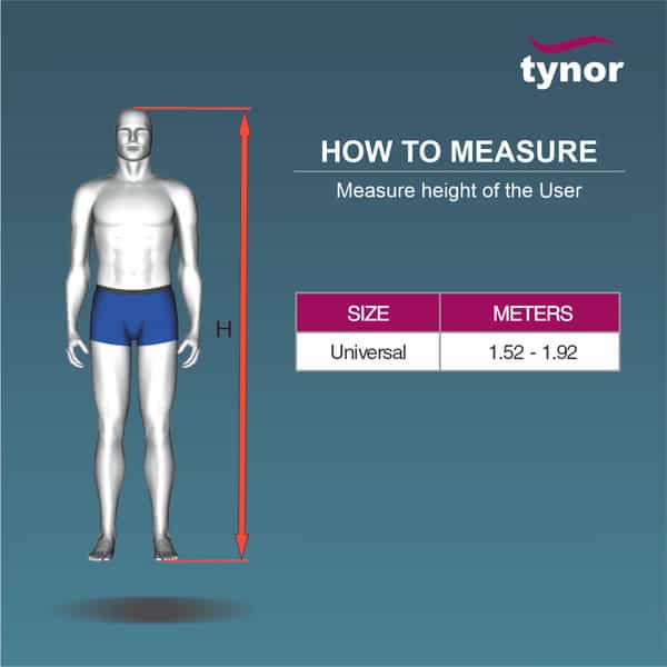 Tynor Walking Stick Tetra Grey Universal 1 Unit