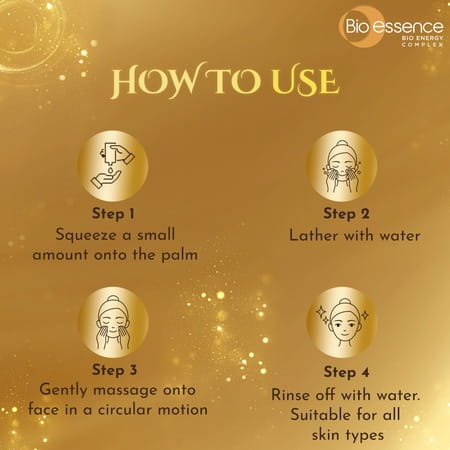 Bio-essence Bio-gold Radiance Cleanser With Pure 24k Gold Suitable For All Skin Types - 100g