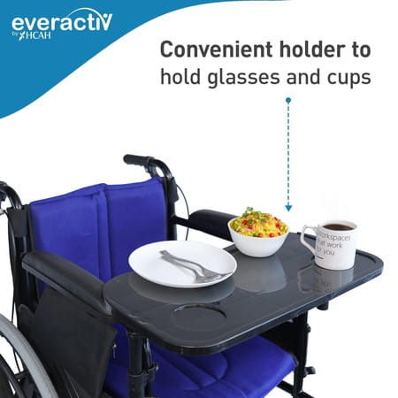 Everactiv Premium Foldable Wheelchair Multipurpose Tray | Blue
