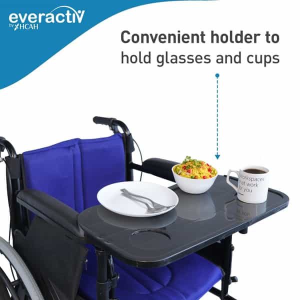 Everactiv Premium Foldable Wheelchair Multipurpose Tray | Blue