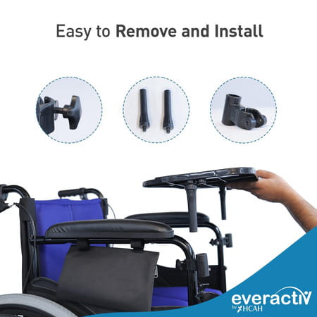 Everactiv Premium Foldable Wheelchair Multipurpose Tray | Blue