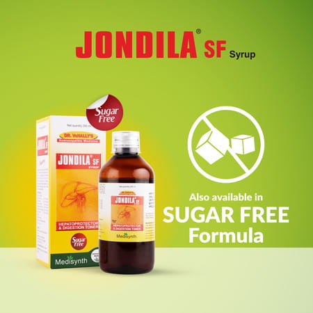 Medisynth Jondila Forte | Homeopathic Tonic For Hepatic Function & Digestion | B.no.1405 | 120Ml X2