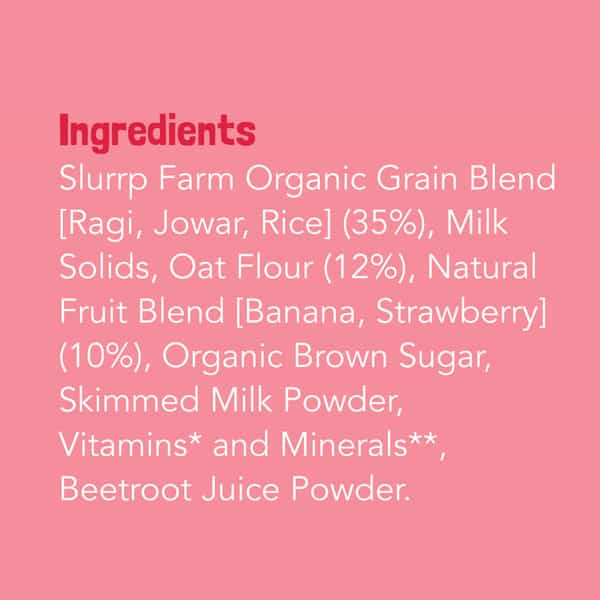 Slurrp Farm Cereal For Little Ones Ragi Rice & Strawberry With Milk - 200G
