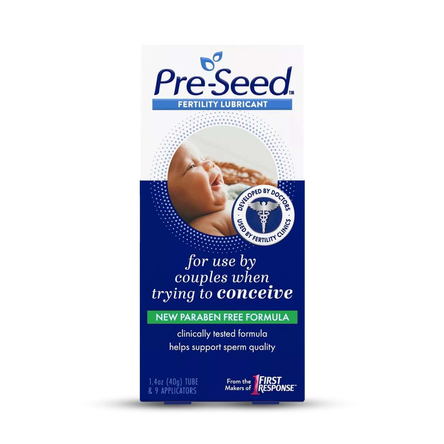 Pre-seed Fertility Lubricant Paraben Free Gel For Couples Trying To Conceive 40g Tube + 9 Applicator