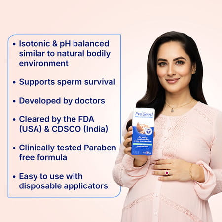 Pre-Seed Fertility Lubricant Paraben Free Gel For Couples Trying To Conceive 40g Tube + 9 Applicator