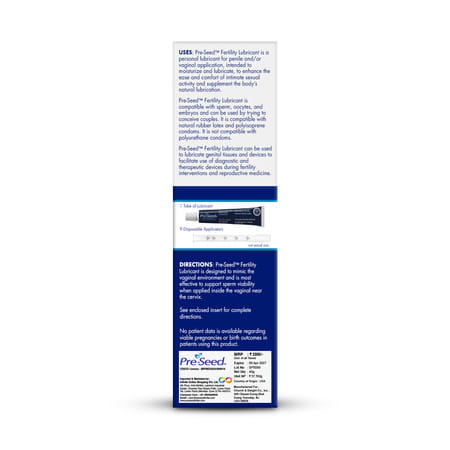 Pre-Seed Fertility Lubricant Paraben Free Gel For Couples Trying To Conceive 40g Tube + 9 Applicator