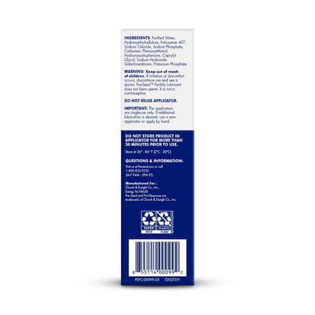 Pre-Seed Fertility Lubricant Paraben Free Gel For Couples Trying To Conceive 40g Tube + 9 Applicator