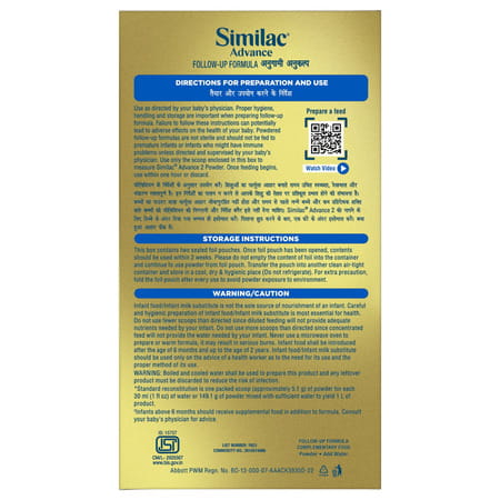 Similac Advance Stage 2 Infant Formula Food (6 To 12 Months) Large Pack 800 Gm