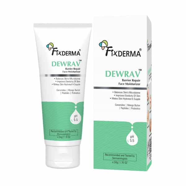 Fixderma Dewrav Barrier Repair Face Moisturizer|Peptide & Mango Butter |Restores Skin Barrier | 50Gm