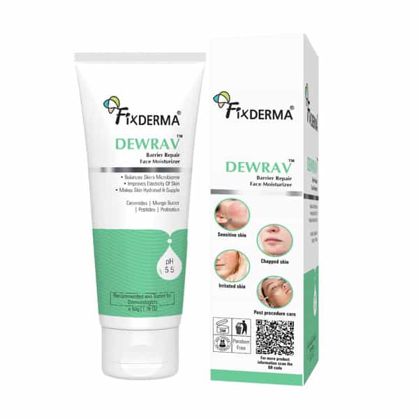 Fixderma Dewrav Barrier Repair Face Moisturizer|Peptide & Mango Butter |Restores Skin Barrier | 50Gm