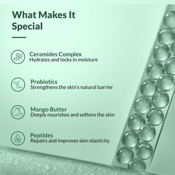 Fixderma Durave Ceramide Moisturizer For Face With Peptide & Mango Butter Moisturizer 50 Gm
