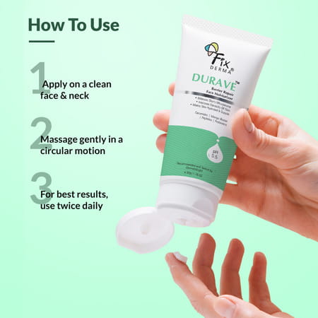 Fixderma Durave Ceramide Moisturizer For Face With Peptide & Mango Butter Moisturizer 50 Gm