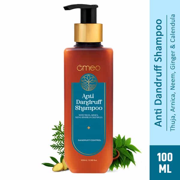 Omeo Anti Dandruff Shampoo | With Neem | Ginger | Arnica | Calendula & Thuja (100Ml)