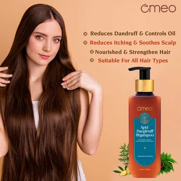 Omeo Anti Dandruff Shampoo | With Neem | Ginger | Arnica | Calendula & Thuja (100Ml)