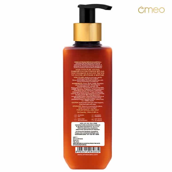 Omeo Anti Dandruff Shampoo | With Neem | Ginger | Arnica | Calendula & Thuja (100Ml)