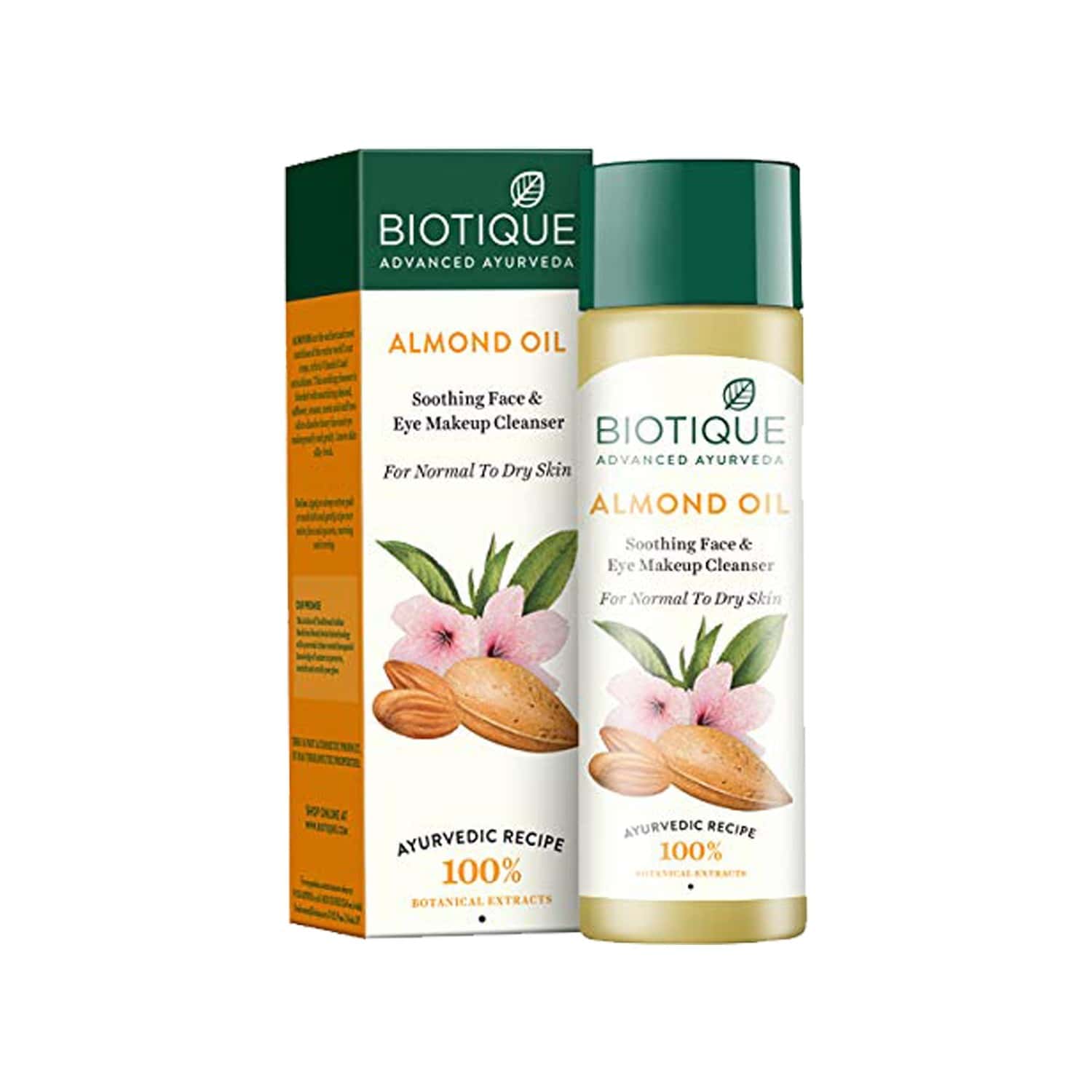 Buy BIOTIQUE BIO ALMOND OIL SOOTHING FACE & EYE MAKE UP CLEANSER 120ML