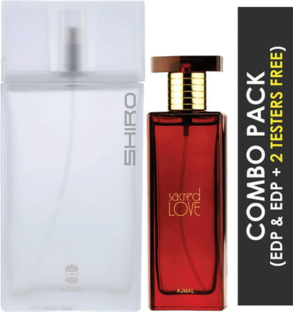 Ajmal Shiro Edp 90ml Perfume For Men And Sacred Love Edp 50ml Perfume For Women