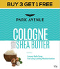 Park Avenue Cologne With Shea Butter Luxury Soap - No Sulphates & Parabens 125Gm B3g1