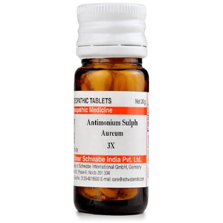 Dr. Willmar Schwabe India Antimonium Sulph Aureum Trituration Tablet 3x 20 No'S