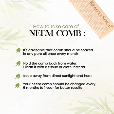 Beautisoul Neem Comb | Kids Wooden Comb | Eco-Friendly Comb Handmade Comb For Baby Hair Growth