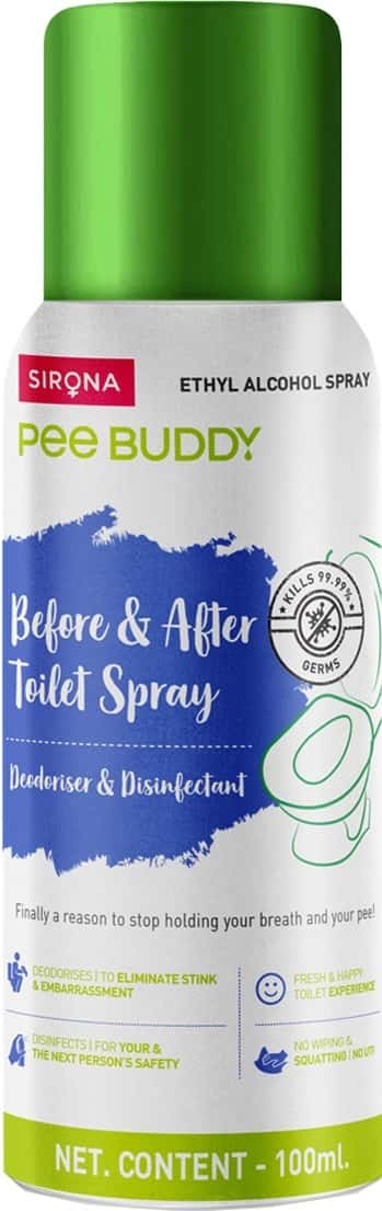 Peebuddy Toilet Seat Sanitizer Before And After Toilet Spray Deodorizer And Disinfectant - 100ml