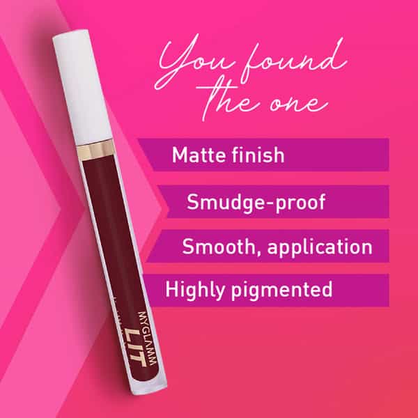 Myglamm Lit Liquid Matte Lipstick-Dank