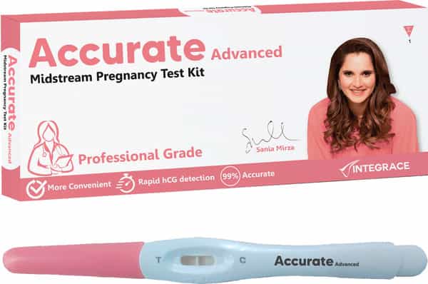 Accurate Advanced - One Step Midstream Urine Hcg Pregnancy Test Kit Device