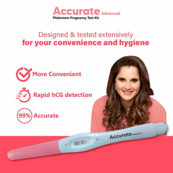 Accurate Advanced - One Step Midstream Urine Hcg Pregnancy Test Kit Device