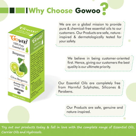 Go Woo 100% Pure & Virgin Bergamot Oil 10 Ml