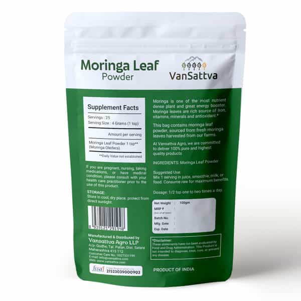 Vansattva Moringa Powder - 100G