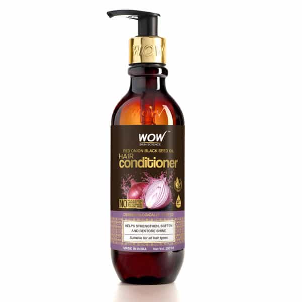Wow Skin Science Onion Conditioner | Red Onion Seed Oil Extract, Black Seed Oil & Vitamin B5, 250 Ml