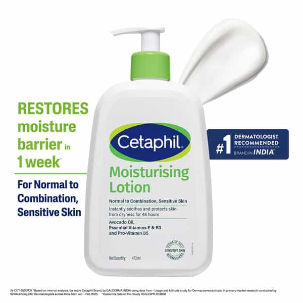 Cetaphil Moisturising Lotion | Normal To Combination Sensitive Skin | 473 Ml