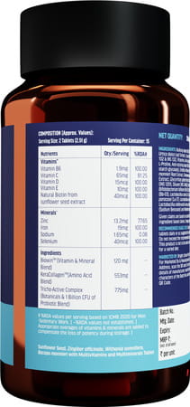 Hk Vitals Hair Multivitamin With Dht Blockers | Omega & Biotin | 30 Multivitamin Tablets